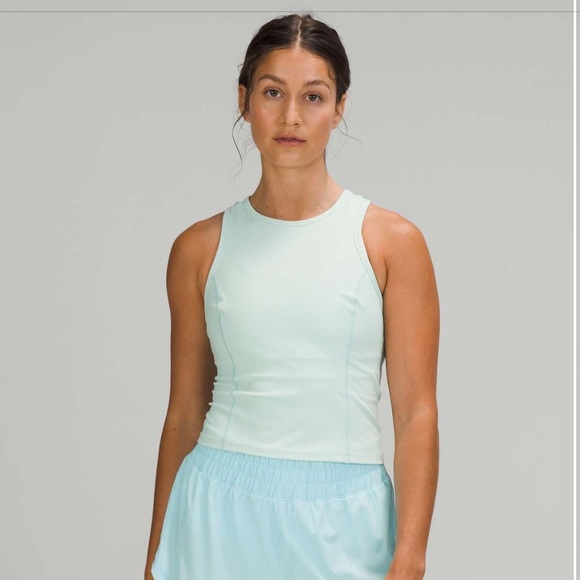 Lululemon | Nulux Racerback Cropped Run Tank Top in Delicate Mint - Picture 2 of 10